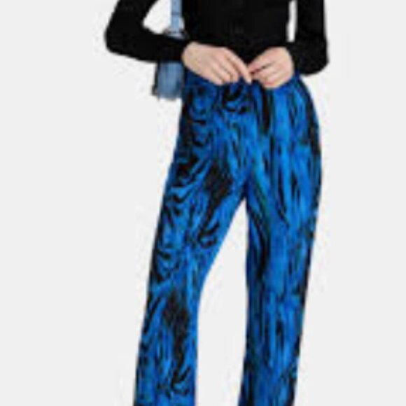DVF crepe pants in tie-dye Sz 4 - Picture 1 of 6